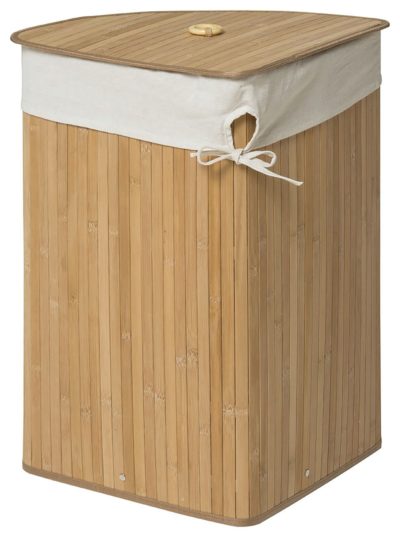 Premier Housewares 70L Kankyo Bamboo Corner Laundry Hamper. Premier Housewares 70L Kankyo Bamboo Corner Laundry Hamper.